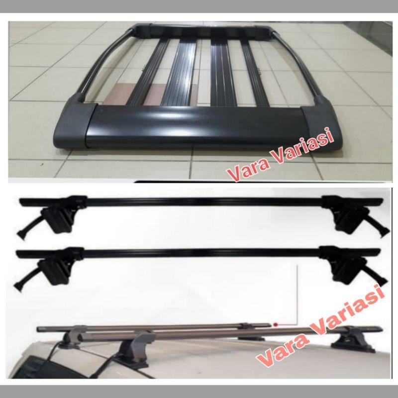 Paket Rak Bagasi Atas + Kaki Platinum Jepit Body Mobil Innova
