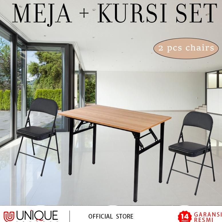 Set Meja Kursi Lipat 1 Meja 2 Kursi Meja Belajar Set Kursi Minimalis Meja dan Kursi Kantor Meja Lipa