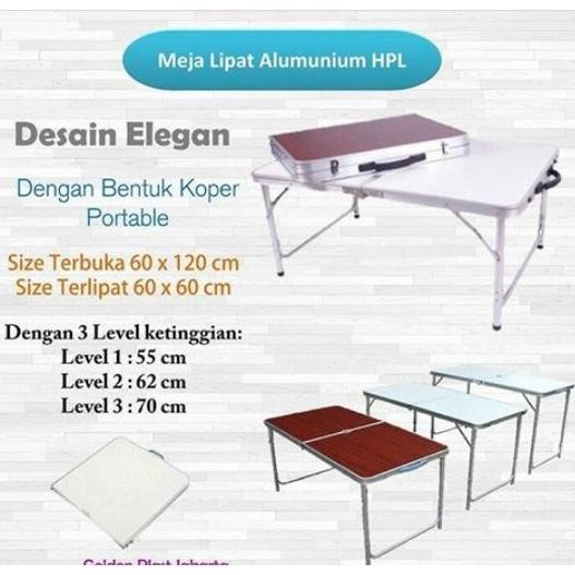 MEJA KAKI BULAT DAN MEJA KAKI KOTAK MEJA KOPER  MEJA LIPAT PORTABLE MEJA KOPER MEJA SERBAGUNA