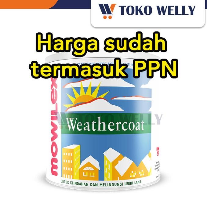 Cat Tembok Mowilex Weathercoat / Eksterior 1501- White / 2.5L Murah Berkualitas