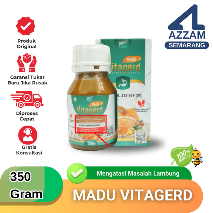 

VITAGERD Madu Lambung 350 gram Herbal Maag Original BPOM Asli Ampuh