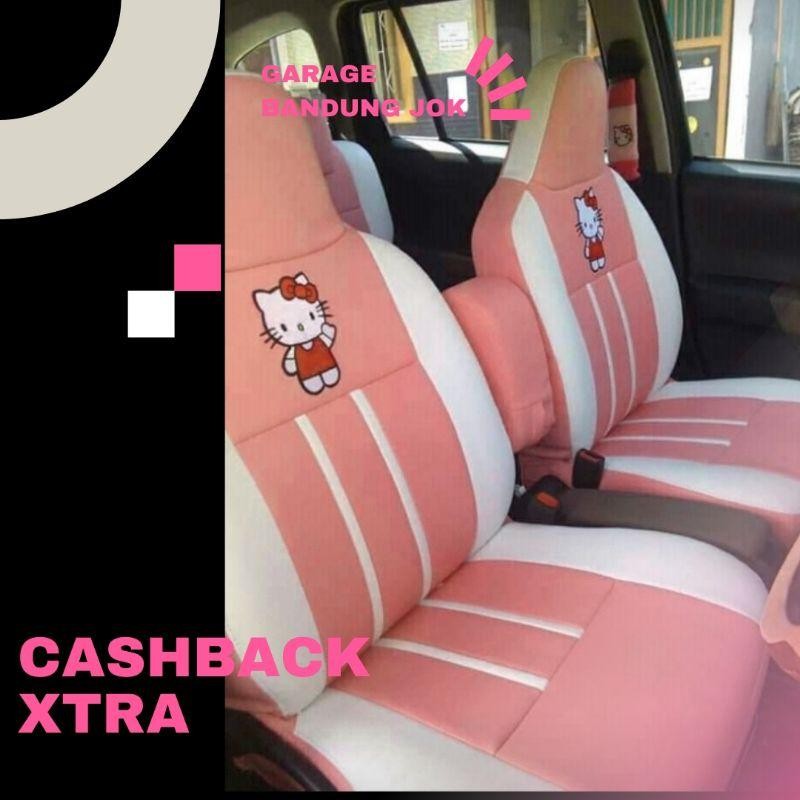 Cover Jok Mobil Agya Ayla, Brio, Honda Jazz, Crv | Sarung Jok Mobil Karakter | Hello Kitty