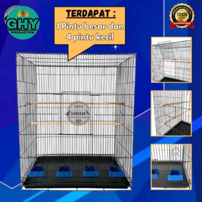 sangkar umbaran / kandang ternak burung super jumbo 75x45x90cm