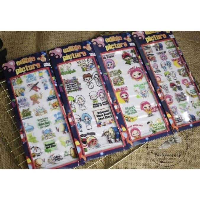 Terlaris Edible Sticker Lebaran Stiker Makanan Food Grade Edible Stiker