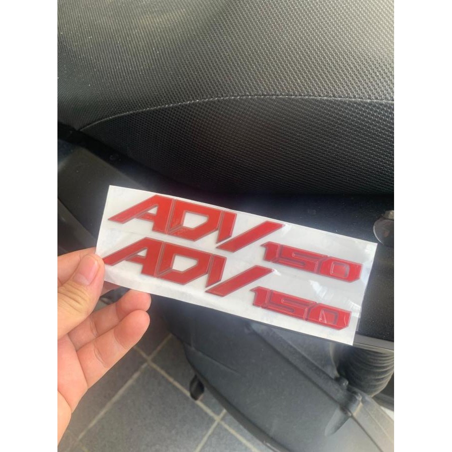 Terlaris Emblem Stiker Sticker Motor Honda Adv 150 160 Timbul Sepasang Warna Silver Emas Chrome Hita