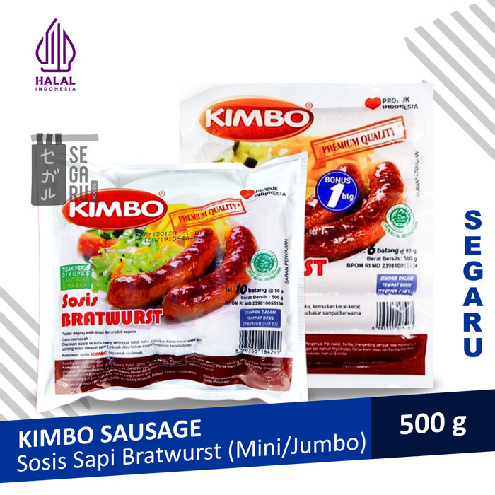 

Kimbo Sosis Sapi Bratwurst Original Original Beef Sausage 500 Gram