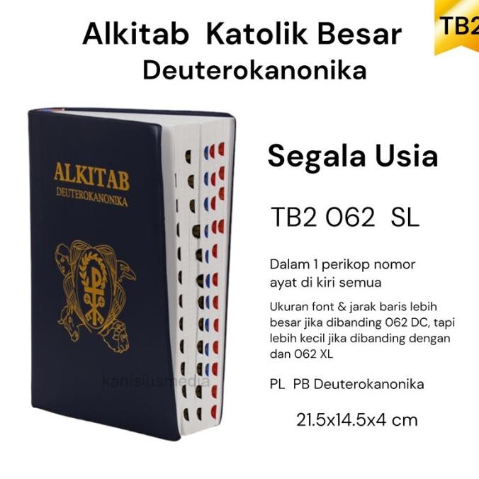 >>>>>] Alkitab Katolik Deuterokanonika Huruf Besar Segala Usia - Buku Katolik