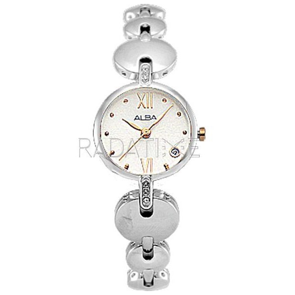 Jam Tangan Wanita Alba  Original 100% Garansi Resmi Stainless Steel Fashion Silver AH7A75 X1