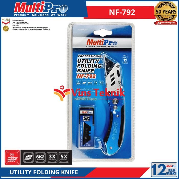 

Utility Folding Knife Nf-792 Multipro Nf792 Cuter Lipat Heavy Duty