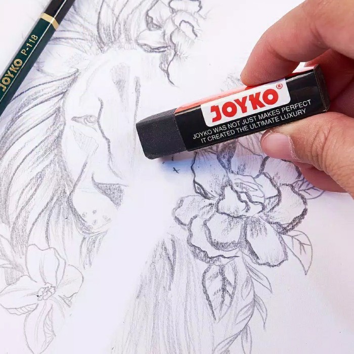 

TERBARU Joyko Black Eraser Long - Penghapus Panjang warna hitam