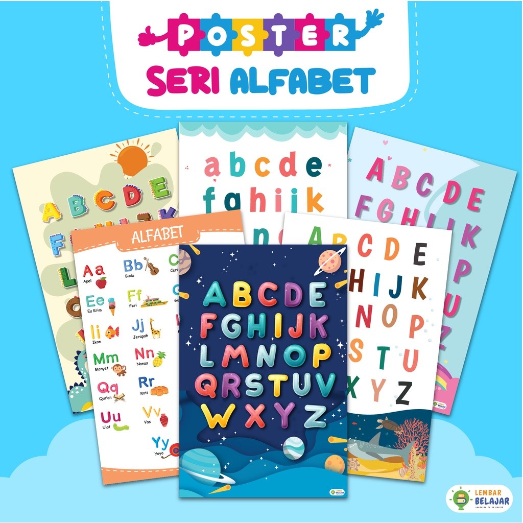 

Adaajaa Poster Edukasi Alfabet Lengkap, Poster Belajar Alfabet Untuk Belajar Balita, PAUD, TK, SD