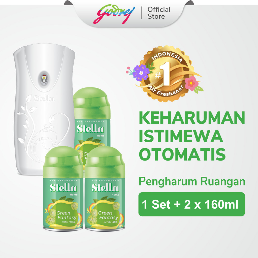 Stella Matic Box Set + Matic Refill Green Fantasy 160ml x 2