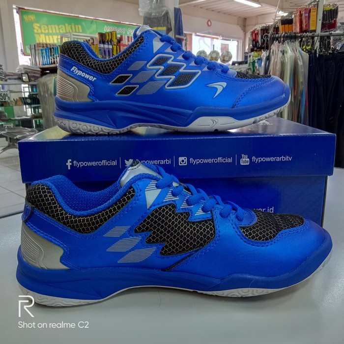 sepatu sapatu badminton bulutangkis anak Flypower Kalasan 3 03 biru