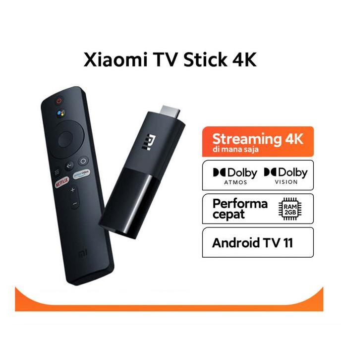 Xiaomi TV Stick 4K Android 11 Steaming 4K Dolby Atmos + Vision