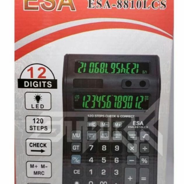 

Cod Kalkulator 2 Layar Kalkulator Esa 12 Digits Lcs Led Bla Light/Esa 2 Layar Jumbo Free