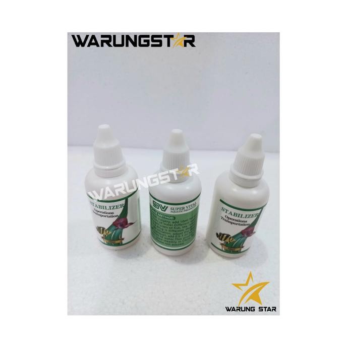 Ready OBAT PENENANG IKAN SUPERVITAL STABILIZER 50 ML / PENENANG IKAN PEMBIUS IKAN UNTUK PENGIRIMAN D
