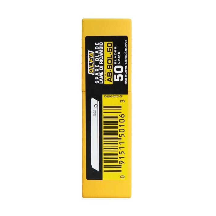 

Refill Pisau Cutter 9 Mm Ab-Sol-50 (50Pcs Per Pack) Olfa Solid Blade