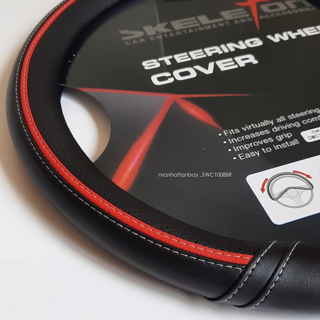 Cover Stir / Bungkus Stir Sarung Stir Mobil Universal Skeleton SKT-A SWC1008BR