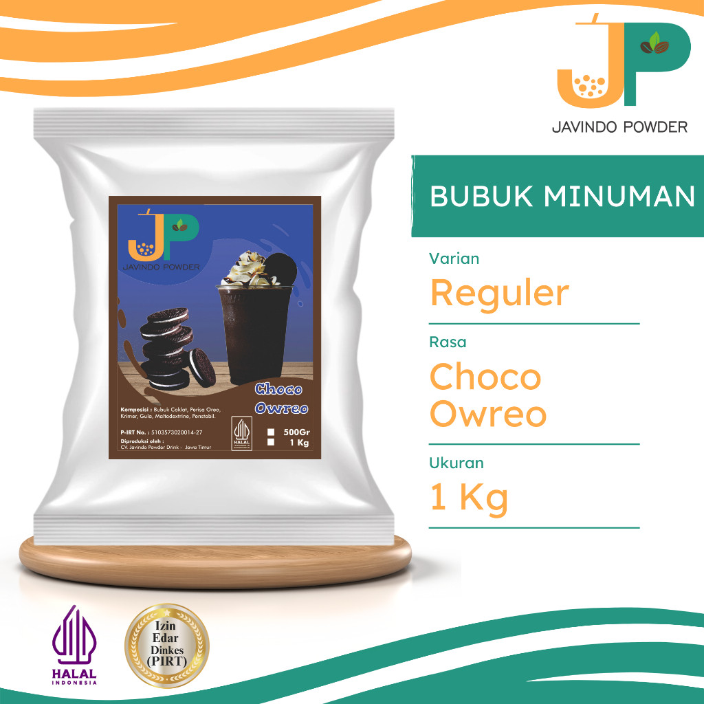 

JAVINDO Bubuk Minuman Reguler Rasa Choco Owreo / Cokelat Biskuit Cookie 1 Kg Javindo Powder