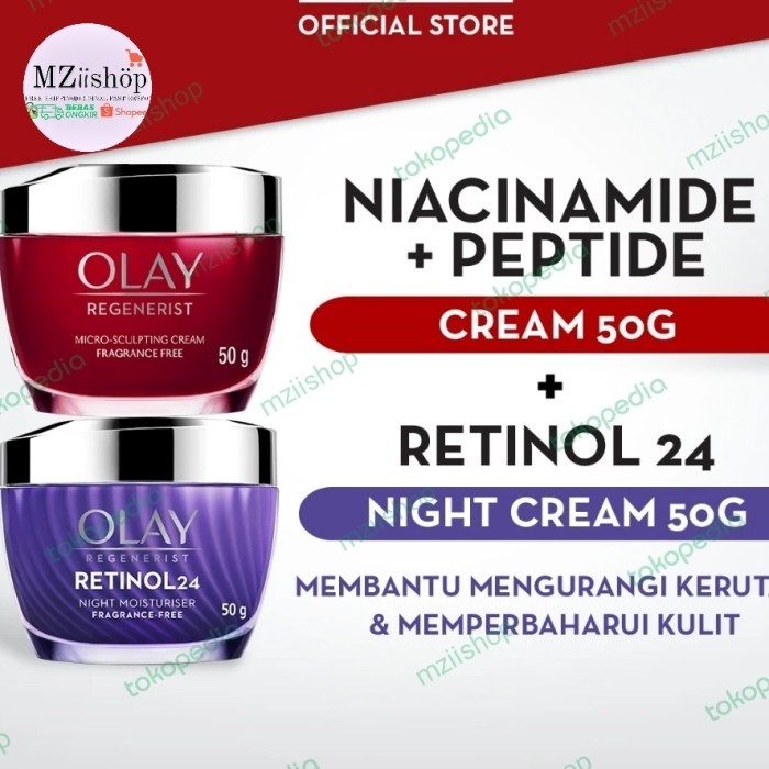 paket murat Olay Regenerist Micro Sculpting Day Cream Retinol 24 Night