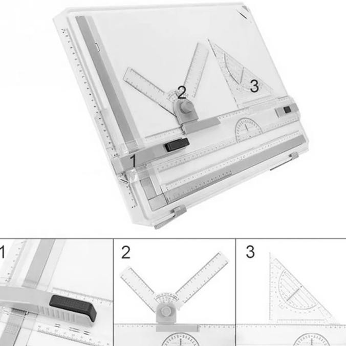 A3 Set Penggaris Meja Gambar Arsitek Alat Gambar Parallel Ruller TPA