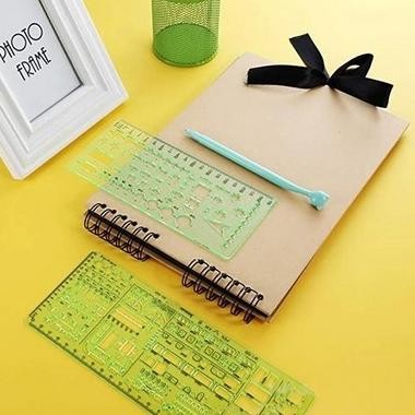 Set Busur Garisan Penggaris Template Arsitek Arsitektur Serbaguna 6PCS TPA