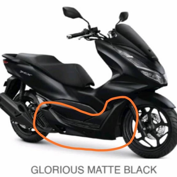 Cover L/R Floor Side Matte Black Pcx160 Original 64432-K1Z-J10Zt
