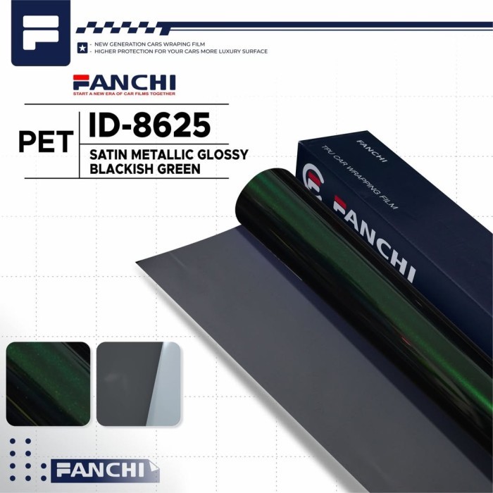 

ROLL Sticker FANCHI ID-8625 Satin Metallic Glossy Blackish Green ROLL