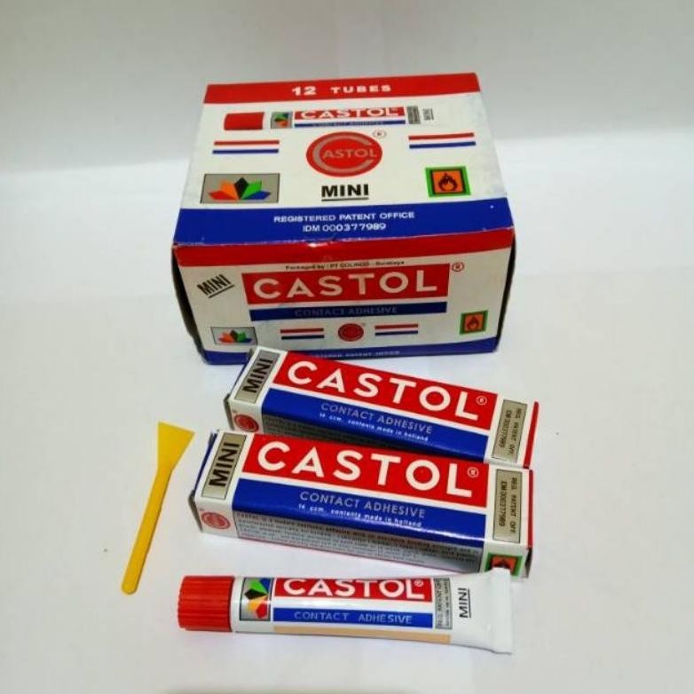 

Viral (1 Lusin / 12 Pcs) Lem Castol Mini 14Cc - Lem Karet Lem Sepatu Dll