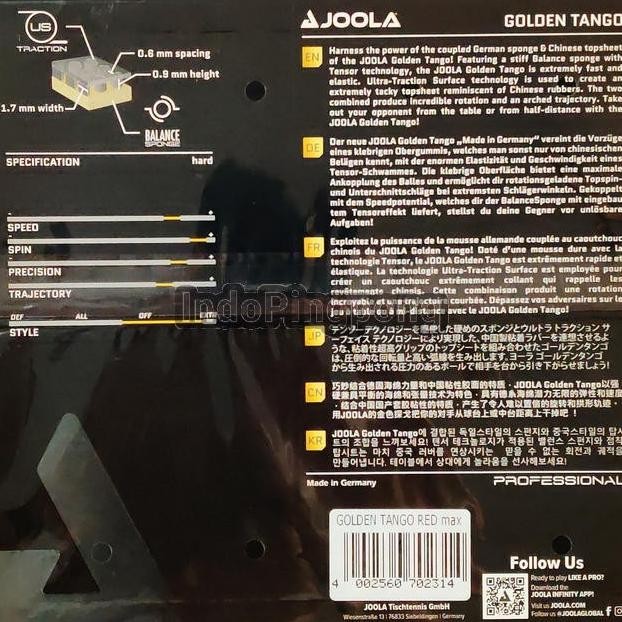 Joola Golden Tango ~ Rubber Karet