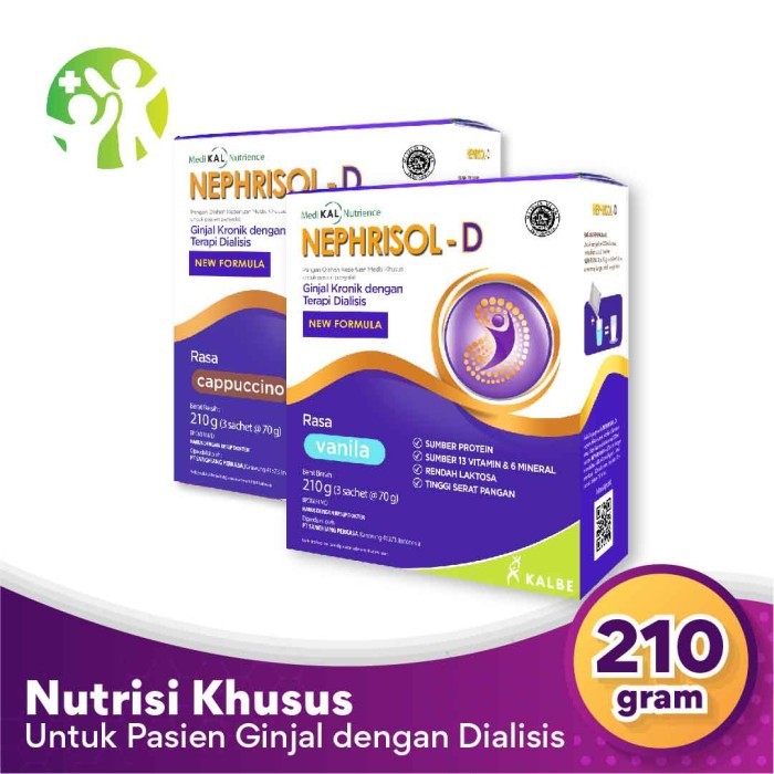 

Bundle 2 Box Nephrisol D - Nutrisi Tinggi Protein Pasien Gagal Ginjal