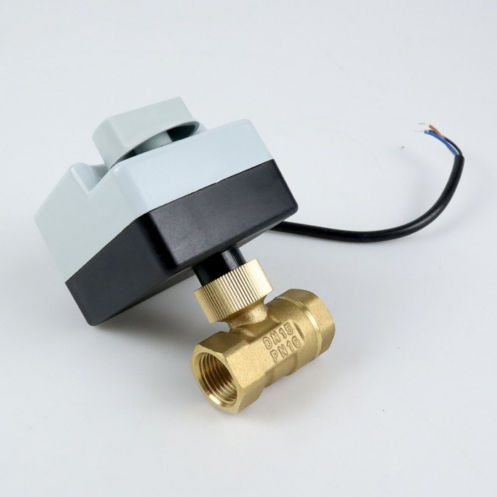 Brass Motorized Valve Electric Actuator 2 Way Dn15 Bv2012-32 Hitam