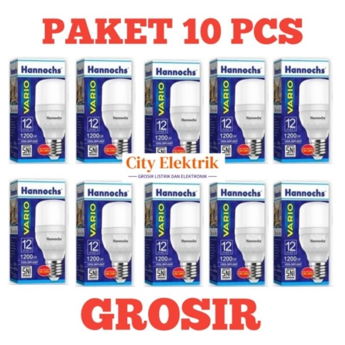 Hannochs Vario 12 Watt ( Paket 10 pc ) Lampu Bohlam Hannochs Vario LED