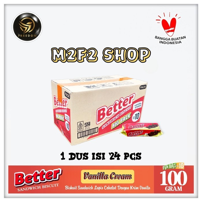 

Better Biskuit Sandwich Vanilla Cream Krim Vanila - 120 gr