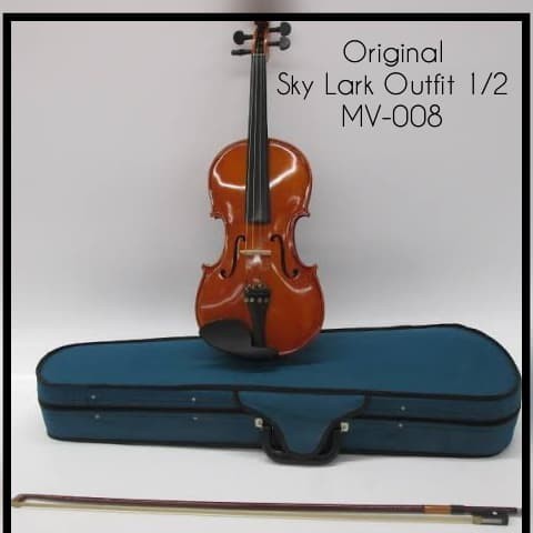 Produk Berkualitas Original Sky Lark Violin/Biola Outfit 1/2 Mv-008