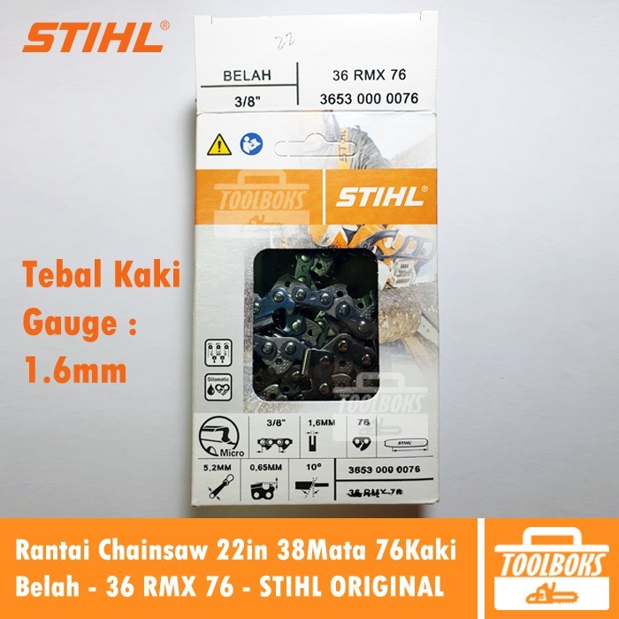 Rantai Chainsaw Stihl 22In Belah 38Mata