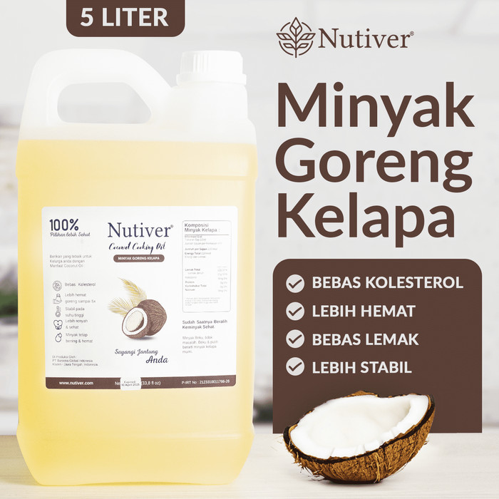 

Nutiver Coconut Cooking Oil Minyak Goreng Kelapa Murni 5 Liter