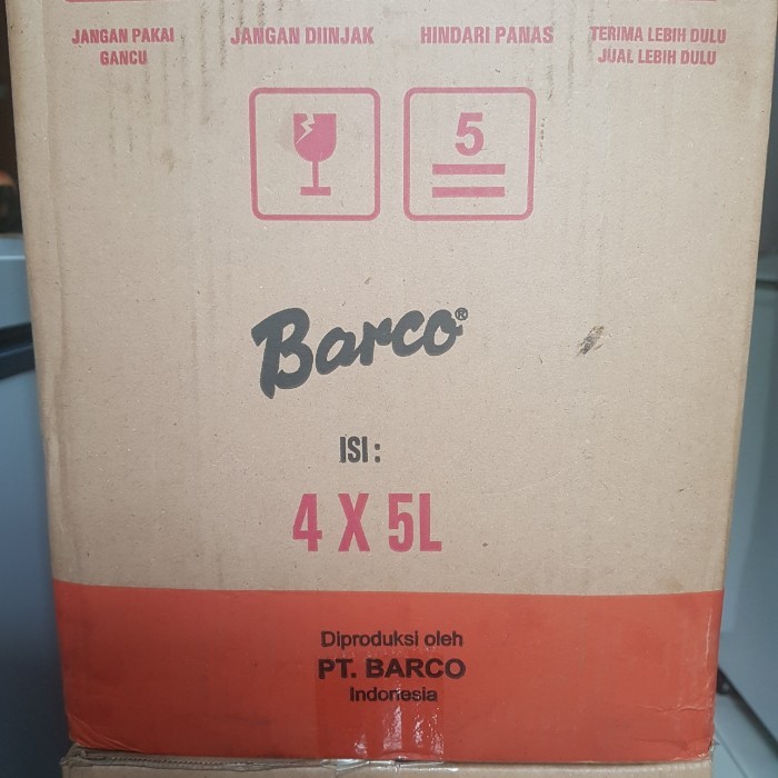 

Barco Minyak Goreng Kelapa 5 liter Per karton isi 4 Jerigen