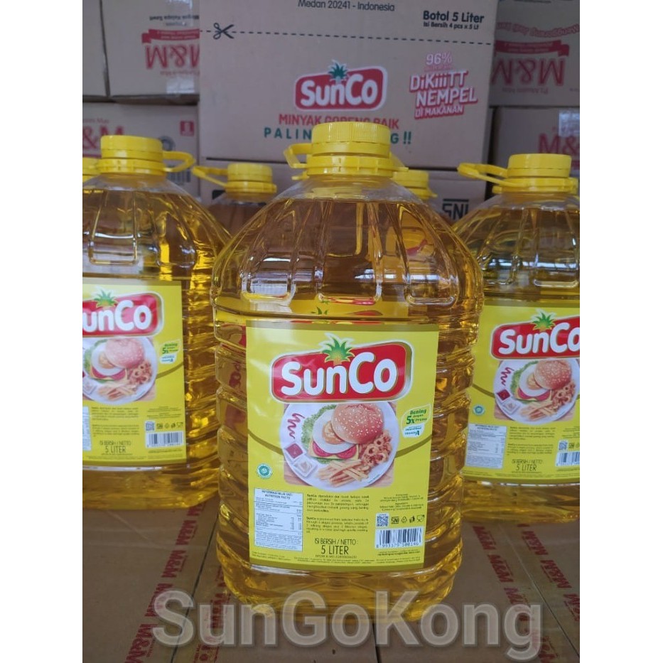 

Sunco Minyak Goreng 5 Liter JIRICAN & BOTOL TWIN PACK [ 2X 5LITER ]