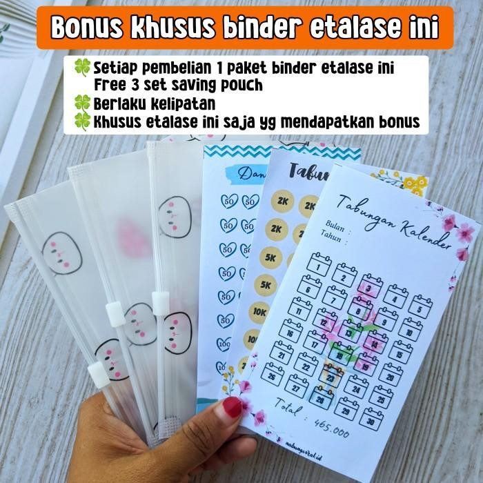 

Paket Binder A6 Sinking Fund / Cover Kulit Warna Premium