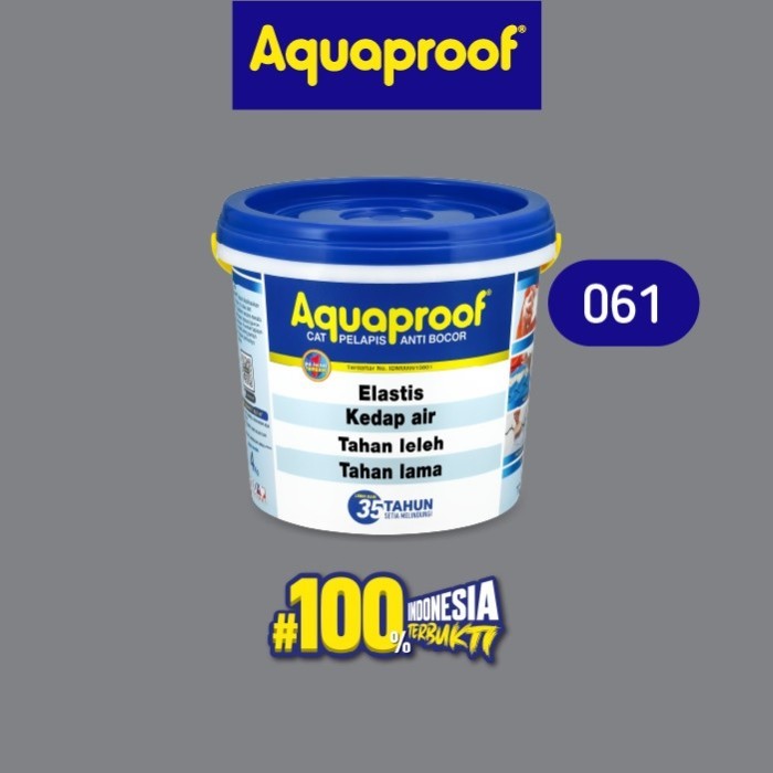 Cat Tembok Aquaproof 4 kg Eksterior Anti Bocor Waterproofing Putih Hitam Hijau Abu Muda Pink Orange
