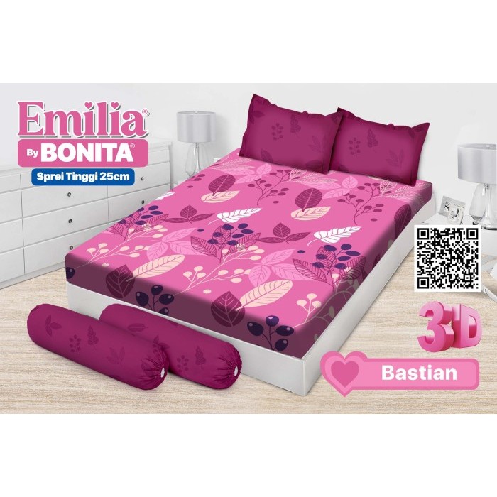 Sprei Sprei Emilia By Bonita Ukuran King 180x200 Part 1 - Bastian 180 motif polos
