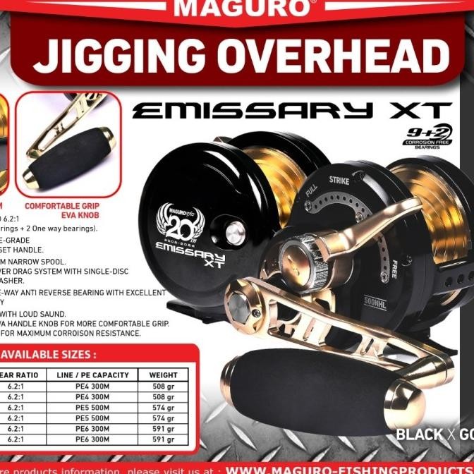 Reel OH Maguro Emissary XT | 400 | 500 | 600 | Jigging | Best Seller