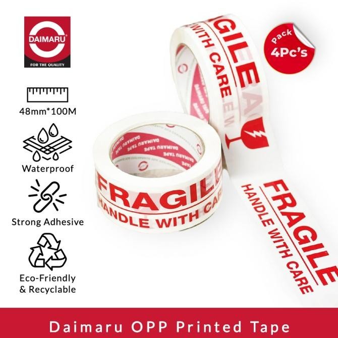 

[Dapat 4pcs] Daimaru Lakban Fragile 48mm x 100m 2112