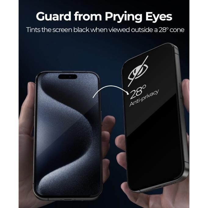 AUKEY IPHONE 15 PREMIUM PRIVISHIELD PRIVACY TEMPERED GLASS SP-YS10