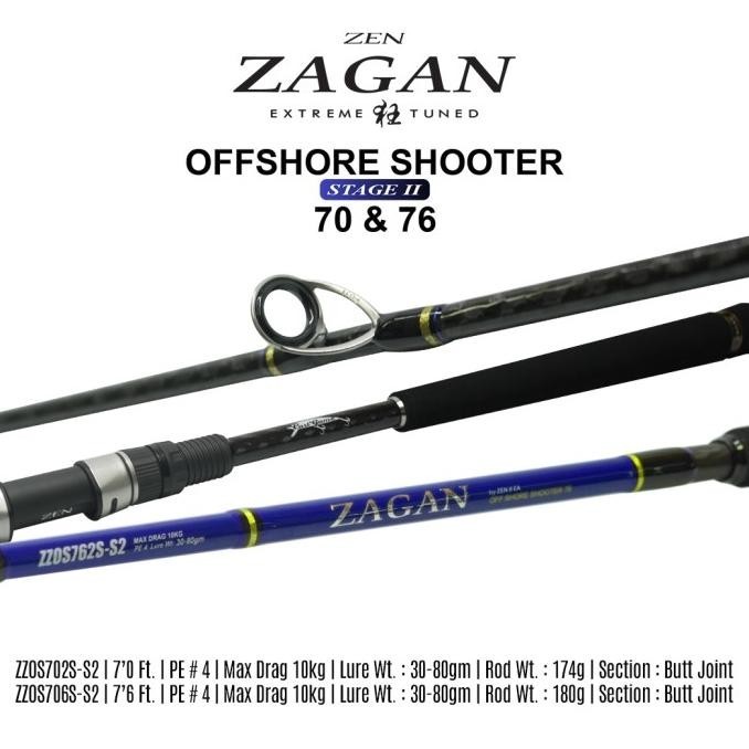 ZEN ZAGAN Joran spinning OFFSHORE SHOOTER stage II Light popping