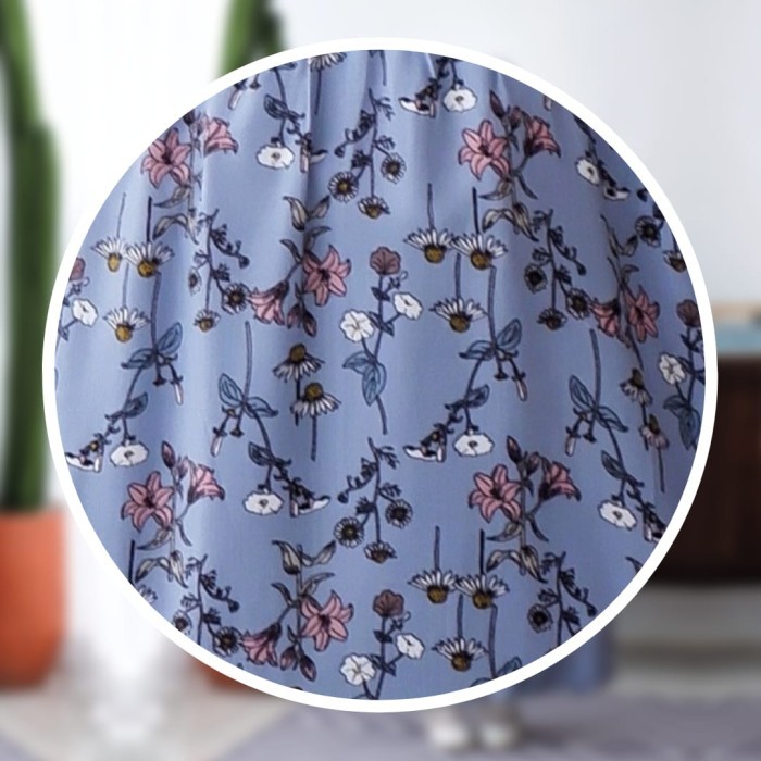 TERLARIS New Gamis Anak Motif / Homey Dress Mazaya Kids Bahan Rayon Premium - BLUE JEANS, 6