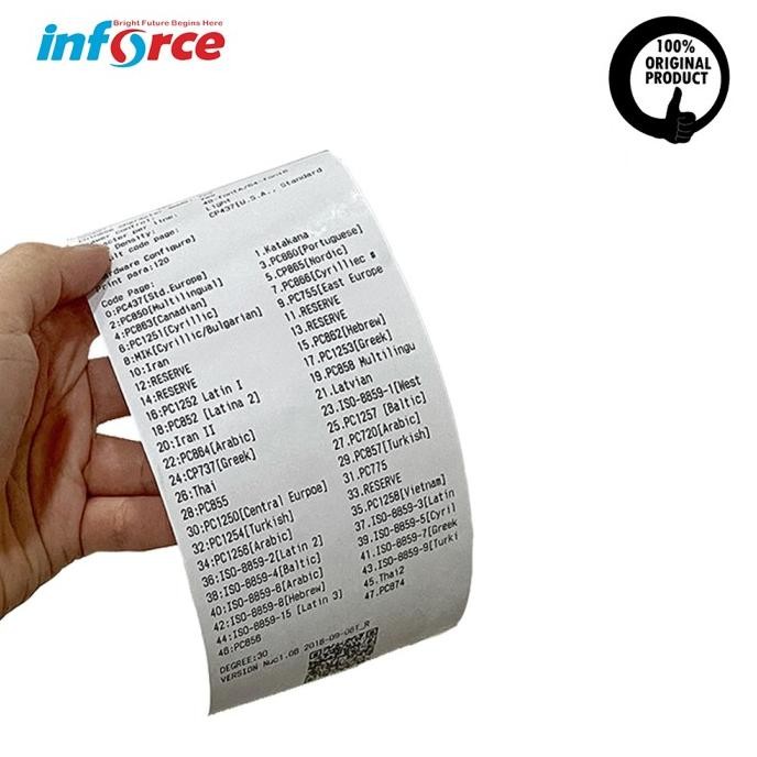 

KERTAS THERMAL 80X40 MM INFORCE PAPER ROLL 10 STRUK NOTA TERMAL 80 40