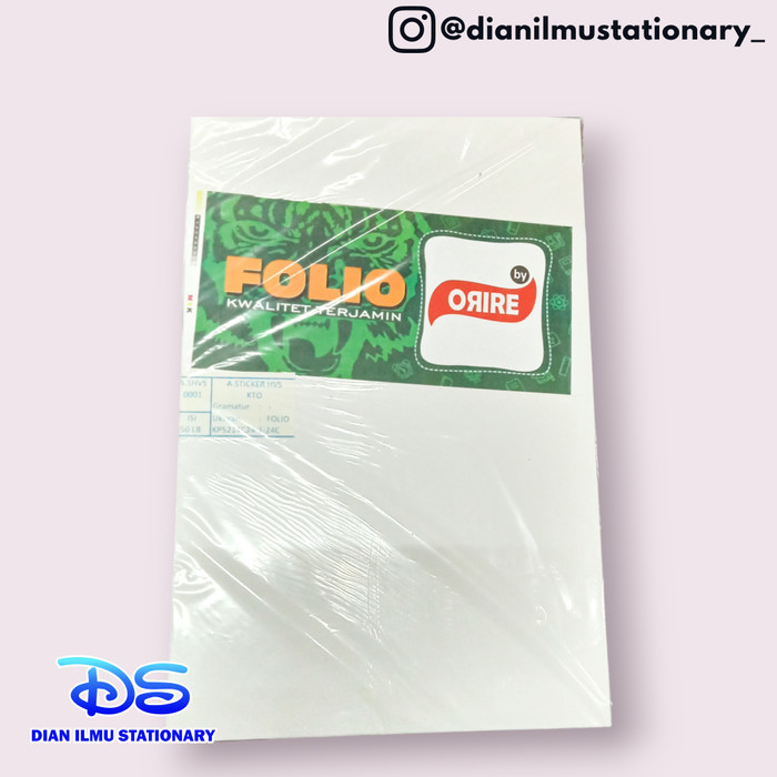 

Ready oke] kertas stiker folio isi 50 doff