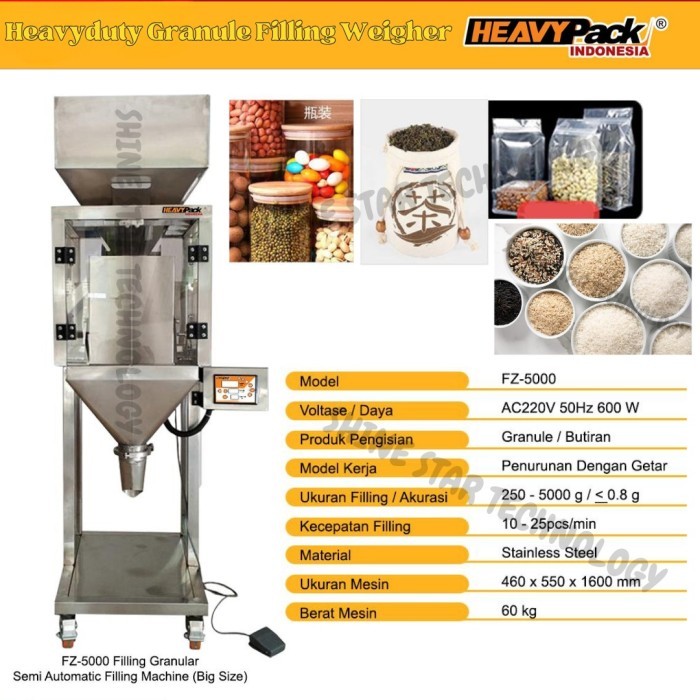 Mesin Weigher Filling Timbangan Bubuk dan Granule FZ-5000 HEAVYPACK